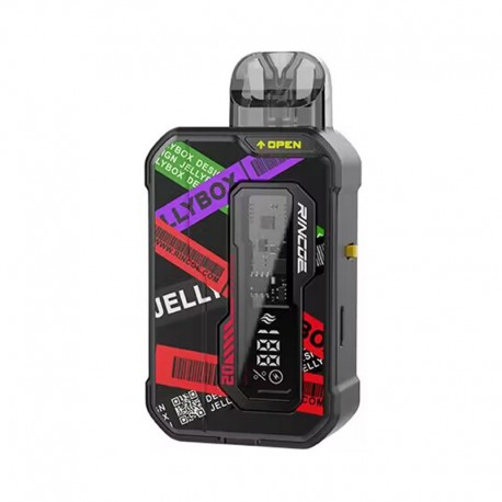 [Ships from Bonded Warehouse] Authentic Rincoe Jellybox XS II Pod System Kit - Graffiti Black, 1000mAh, 2ml, 0.5ohm / 1.0ohm