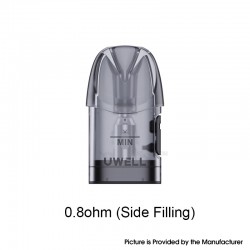 [Ships from Bonded Warehouse] Authentic Uwell Caliburn A3 / AK3 / A3S Pod Cartridge -2ml, 0.8ohm Side Refilling (4 PCS)