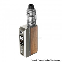 [Ships from Bonded Warehouse] Authentic Voopoo Drag 4 Box Mod Kit with Uforce-L Tank - Pale Gold Walnut, VW 5~177W, 2 x 18650