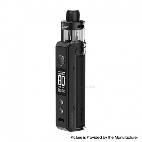 [Ships from Bonded Warehouse] Authentic Voopoo Drag X2 80W Box Mod Kit with PnP X Cartridge DTL - Spray Black, VW 5~80W, 5ml