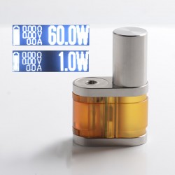 5Avape Stratum Balance Style 60W TC VW Box Mod - Silver + Brown, PEI + SS, 1~60W, 1 x 18350 / 18650