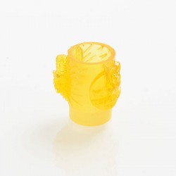 810 Rock Style Drip Tip for Goon / Kennedy / Reload / Battle RDA - Yellow, Resin, 21mm