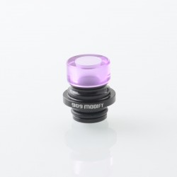 909 Modify Style 510 Drip Tip for RDA / RTA / RDTA Atomizer - Purple, Aluminum Alloy + Acrylic