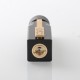 AMIGO Style Boro Mechanical Mod - Black, Brass, 1 x 18350 / 18650, Compatible with BB / Billet / Boro RBA / Tank