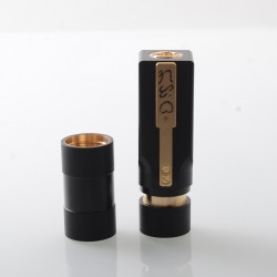 AMIGO Style Boro Mechanical Mod - Black, Brass, 1 x 18350 / 18650, Compatible with BB / Billet / Boro RBA / Tank