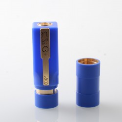 AMIGO Style Boro Mechanical Mod - Blue, Brass, 1 x 18350 / 18650, Compatible with BB / Billet / Boro RBA / Tank