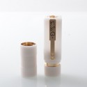 AMIGO Style Boro Mechanical Mod - White, Brass, 1 x 18350 / 18650, Compatible with BB / Billet / Boro RBA / Tank