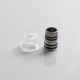 Vapeasy BB Drip Tip Adapter + MISSION XV Quantum Style 510 Drip Tip Kit for SXK BB / Billet Box Mod - Silver, 316SS