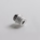 Vapeasy BB Drip Tip Adapter + MISSION XV Quantum Style 510 Drip Tip Kit for SXK BB / Billet Box Mod - Silver, 316SS