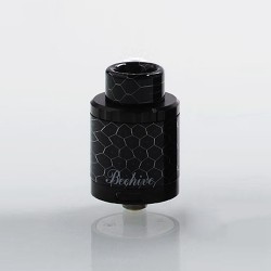 Authentic Aleader Bhive RDA Rebuildable Dripping Atomizer w/ BF Pin - Dignity Black, Stainless Steel, 24mm Diameter