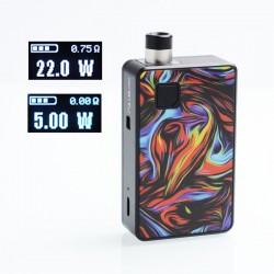 Authentic Artery PAL II 2 Pro 22W 1000mAh Pod System VW Mod Kit - Dazzle Rainbow, 5~22W, 0.6ohm / 1.0ohm, 3ml (Standard Edition)