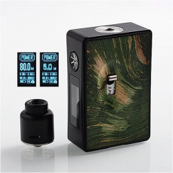 Authentic Asmodus Spruzza 80W TC VW Variable Wattage Squonk Box Mod + Oni-One RDA Kit - Green, 5~80W, 1 x 18650, 6ml