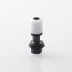 Authentic Auguse ERA V3 510 Drip Tip for RTA / RDA / RDTA Atomizer - Black + White, SS + POM