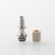 Authentic Auguse ERA V3 510 Drip Tip for RTA / RDA / RDTA Atomizer - Silver + Beige, SS + PEEK