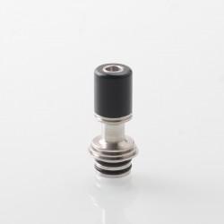 Authentic Auguse ERA V3 510 Drip Tip for RTA / RDA / RDTA Atomizer - Silver + Black, SS + POM