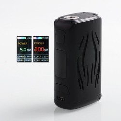 Authentic Avidvape Ghost Inhale 200W TC VW Variable Wattage Box Mod - Black, Zinc Alloy, 5~200W, 2 x 18650