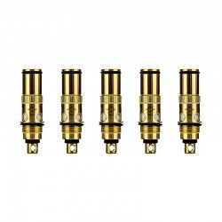 Authentic dotMod dotAIO Pod System Kit Replacement SS316L Stainless Coil Head - Gold, 0.7ohm (14~20W) (5 PCS)