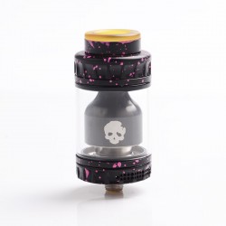 Authentic Dovpo Blotto RTA Rebuildable Tank Atomizer - Black Red, Stainless Steel + Glass, 2.0ml / 6.0ml, 26mm Diameter