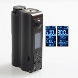 Authentic Dovpo Topside 90W TC VW Variable Wattage Squonk Box Mod - Black, 10ml, 1 x 18650 / 21700