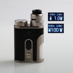 Authentic Eleaf Pico Squeeze 2 100W TC VW Variable Wattage Squonk Box Mod + Coral 2 RDA Kit - Black, 1 x 18650 / 21700, 8ml