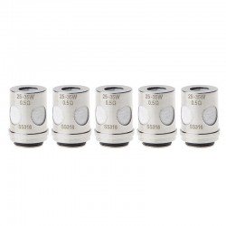 [Ships from Bonded Warehouse] Authentic Vaporesso Ceramic EUC 316L Coil Head for Estoc Tank Mega - 0.5 ohm (25~35W) (5 PCS)