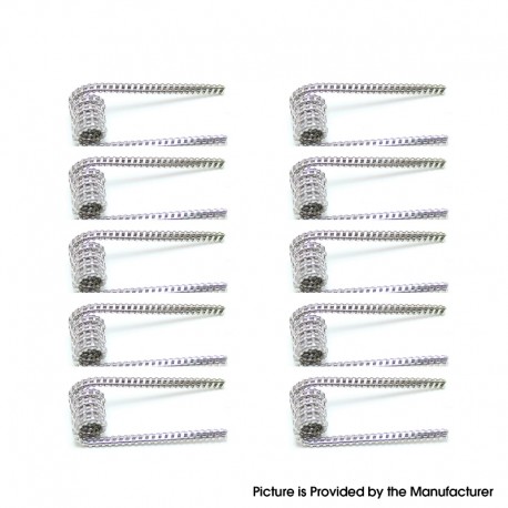 Authentic ETU Pre-built Coil Wire - 0.28ohm, Kernel (26GA+36GA) x 2 + 38GA x 26GA, Wrapped (0.4+0.13) x 2 +0.1 x 0.4 (10PCS)