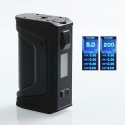 Authentic GeekVape Aegis Legend 200W TC VW Variable Wattage Box Mod - Stealth Black, 5~200W, 2 x 18650