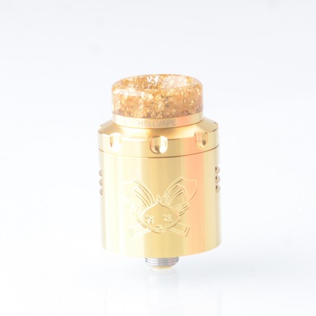 [Ships from Bonded Warehouse] Authentic Hellvape Dead Rabbit 3 RDA Atomizer - Gold, Dual Coil, with BF Pin, 24mm