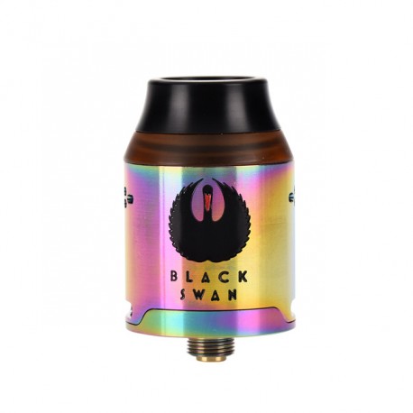 Authentic Kindbright Black Swan RDA Rebuildable Dripping Atomizer w/ BF Pin - Rainbow, 316SS, 24mm Diameter