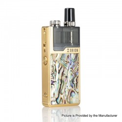 Authentic LostVape Orion Plus DNA 22W 950mAh VW Pod System Starter Kit - Gold-Gold Abalone, 0.25 / 0.5ohm, 2ml