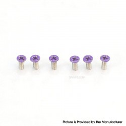 Authentic MK MODS Replacement Screws for Lost Vape Centaurus B80 AIO Kit - Purple (6 PCS)