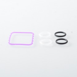 Authentic MK MODS Replacement Silicone Gaskets Set for Boro Tank - Purple, 1 PC Square + 4 PCS Round Sealing Ring