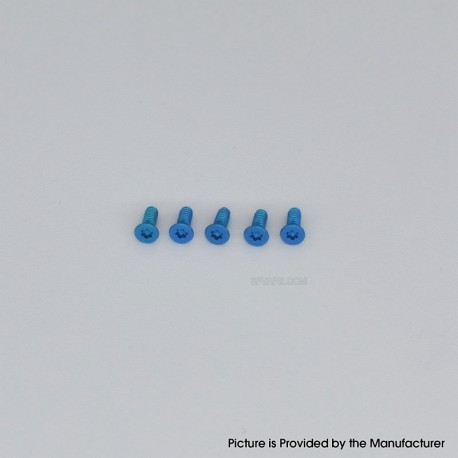 Authentic MK MODS Replacement Titanium Screws for dotMod dotAIO V1 / V2 Pod - Blue (5 PCS)