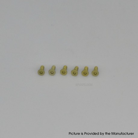 Authentic MK MODS Replacement Titanium Screws for Lost Vape Centaurus B80 AIO Kit - Gold (6 PCS)