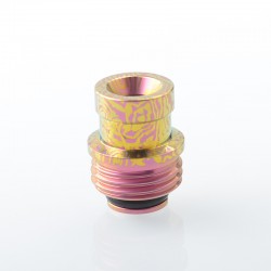 Authentic MK MODS Ti-type2 Drip Tip + Button Set for Cthulhu AIO - Pink, Titanium Alloy