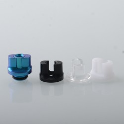 Authentic MK MODS Titanium TA Integrated Drip Tip Set for BB / Billet / Boro AIO Box Mod - Tiffany Blue, 4 PCS Mouthpiece