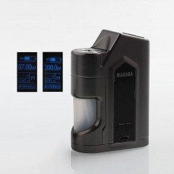 Authentic Nikola Niagara 200W VW Variable Wattage Squonk Box Mod - Gun Metal, 7~200W, 2 x 18650, 6ml