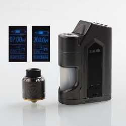 Authentic Nikola Niagara 200W VW Variable Wattage Squonk Box Mod + RDA Kit - Gun Metal, 7~200W, 2 x 18650, 6ml