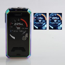 Authentic Smoant Charon Mini 225W TC VW Variable Wattage Box Mod - Rainbow, 1~225W, 2 x 18650