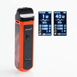 [Ships from Bonded Warehouse] Authentic SMOK RPM40 40W 1500mAh VW Mod Pod System Kit - Orange, 1~40W, 4.3 / 4.5ml, 0.4 / 0.6ohm