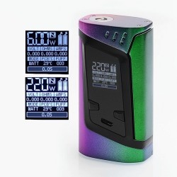 Authentic SMOKTech SMOK Alien 220W TC VW Variable Wattage Box Mod - Full Color, 6~220W, 2 x 18650