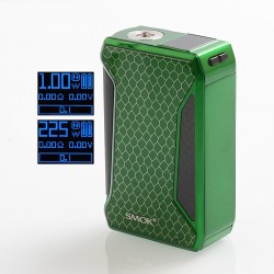 Authentic SMOKTech SMOK H-Priv 2 225W TC VW Variable Wattage Box Mod - Green, 1~225W, 2 x 18650