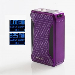 Authentic SMOKTech SMOK H-Priv 2 225W TC VW Variable Wattage Box Mod - Purple, 1~225W, 2 x 18650