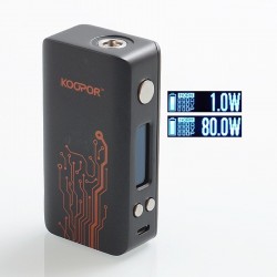 Authentic SMOKTech SMOK Koopor Mini 2 80W TC VW Variable Wattage Box Mod - Black, Zinc Alloy, 1~80W, 1 x 18650