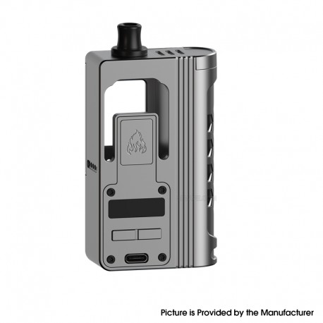 Authentic ThunderHead Creations Blaze AIO Boro Box Mod - Gun Metal, VW 5~88W, Compatible with BB / Billet Boro RBA / Tank