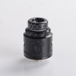 Authentic ThunderHead Creations Tauren MAX RDA Rebuildable Dripping Atomizer w/ BF Pin - Black, 25mm Diameter