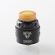 Authentic ThunderHead Creations Tauren Solo V1.5 RDA Atomizer - Silver Black, 24mm Diameter