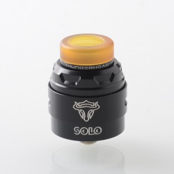 Authentic ThunderHead Creations Tauren Solo V1.5 RDA Atomizer - Silver Black, 24mm Diameter