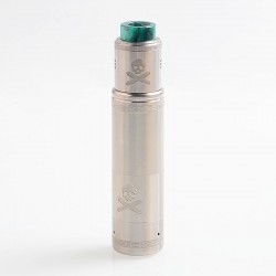 Authentic VandyVape Bonza Hybrid Mechanical Tube Mod + Bonza V1.5 RDA Kit - Silver, 1 x 18650 / 20700 / 21700