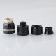 Cabeo Style DL / MTL RTA Rebuildable Tank Atomizer - Black, 5.0ml, Single Coil Configuration, 24mm Diameter